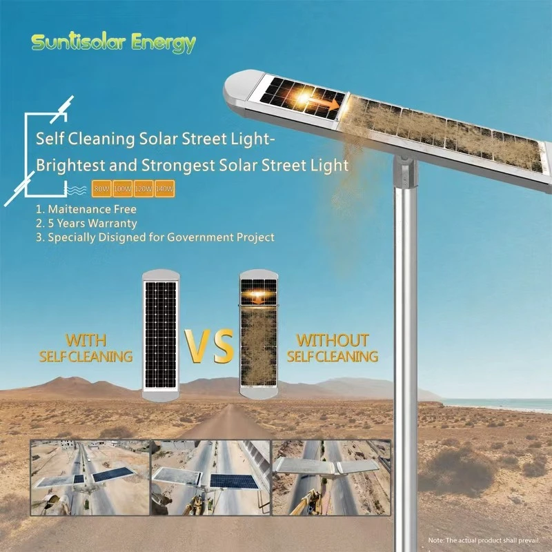 self cleaning solar street light